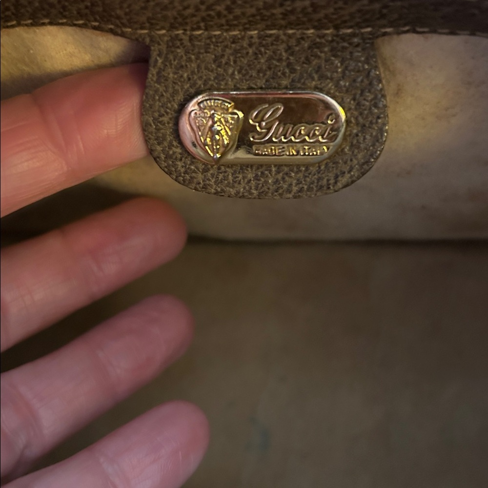 Gucci Vintage GG Supreme Monogram Shoulder Bag Coated Canvas Half Moon Purse - Picture 5 of 16